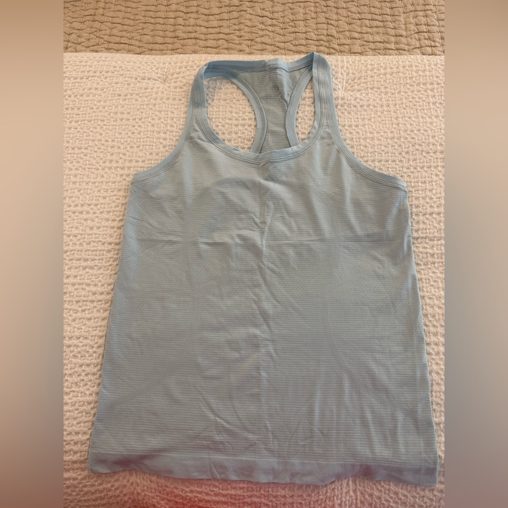 Light Blue Racerback Tank Top 10 lululemon powder blue swiftly